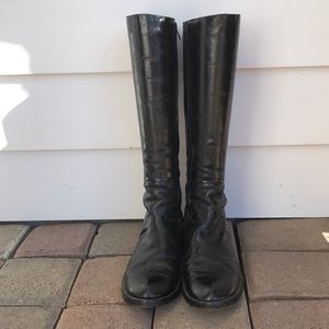 Costume National black leather boots